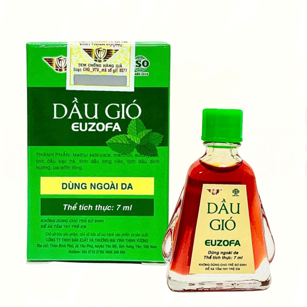 Dầu gió Euzofa Kingphar, chai 7ml