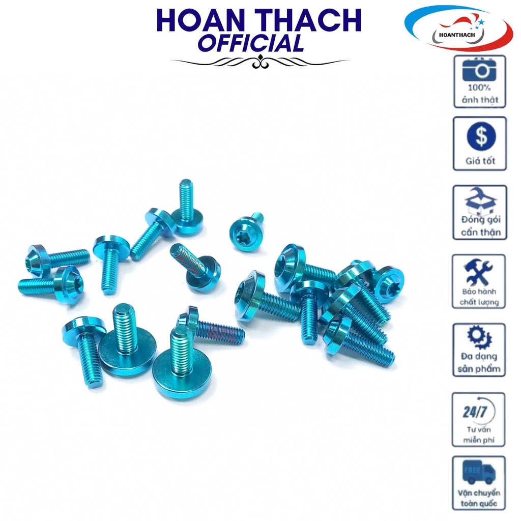 Bộ Ốc Áo Titan Xanh Lục bảo Xe máy Winner X (18 con ) ( 6 con : 6L15 - 12 con : 5L15 ) HOANTHACH SP019149