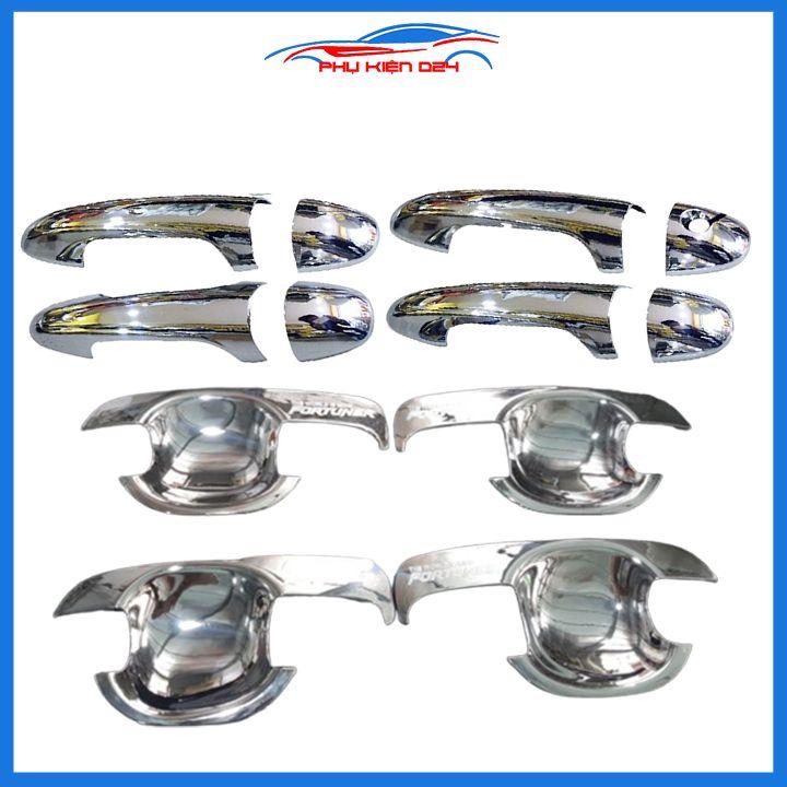 Ốp tay hõm mạ crom Fortuner 2009-2010-2011-2012-2013-2014-2015-2016 sáng bóng chống trầy bảo vệ cửa xe ô tô