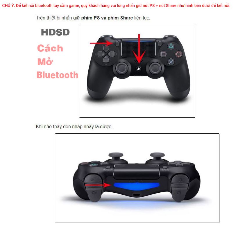 Gamepad Không Dây, Tay Cầm Chơi Game Bluetooth Pin Sạc RIBI DOUBLE SHOCK 4 dùng cho máy tính - laptop - điện thoại - máy chơi game - Hàng chính hãng
