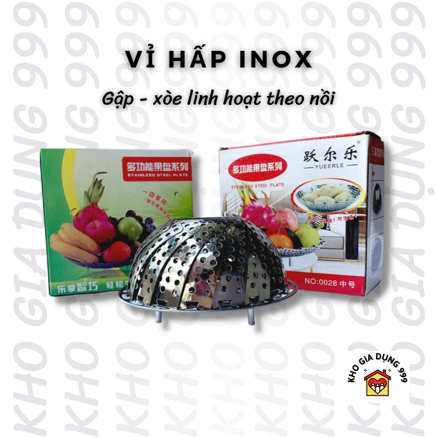 XỬNG HẤP VỈ HẤP INOX - Gập & xòe dễ dàng theo kích thước nồi