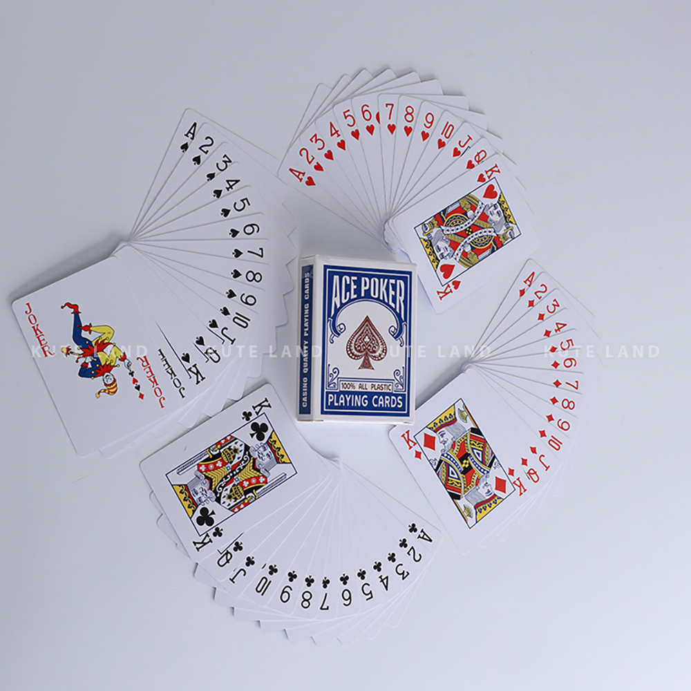 Bộ Bài Tây Ace Poker Chuyên Nghiệp 63x88 Mm Nhựa PVC Chống Thấm Nước Và Bẻ Cong Cao Cấp