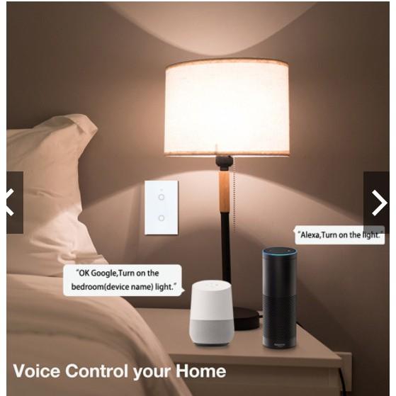 Công Tắc Cảm Ứng Thông Minh WIFI Cao Cấp 2 & 3 Nút Điều Khiển Từ Xa Bằng APP Tuya/ Smart Life