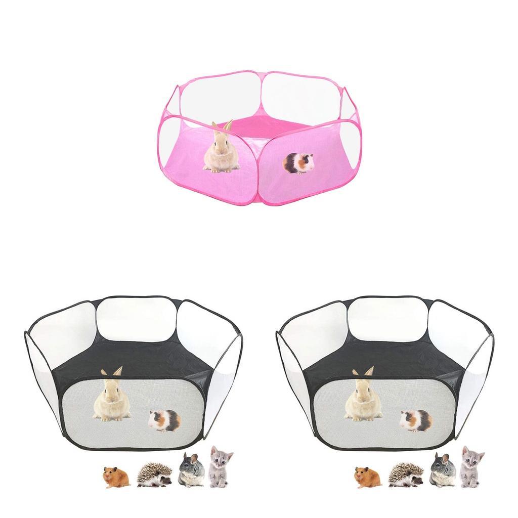3Pcs Breathable Foldable Small Pet Playpen Cage Tent Fence for Reptiles