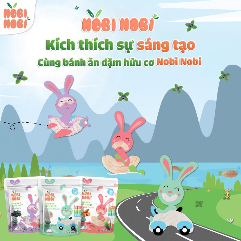 Bánh gạo ăn dặm hữu cơ cho bé Nobi Nobi vị truyền thống 40g (Từ 6 tháng tuổi), Bánh ăn dặm cho bé