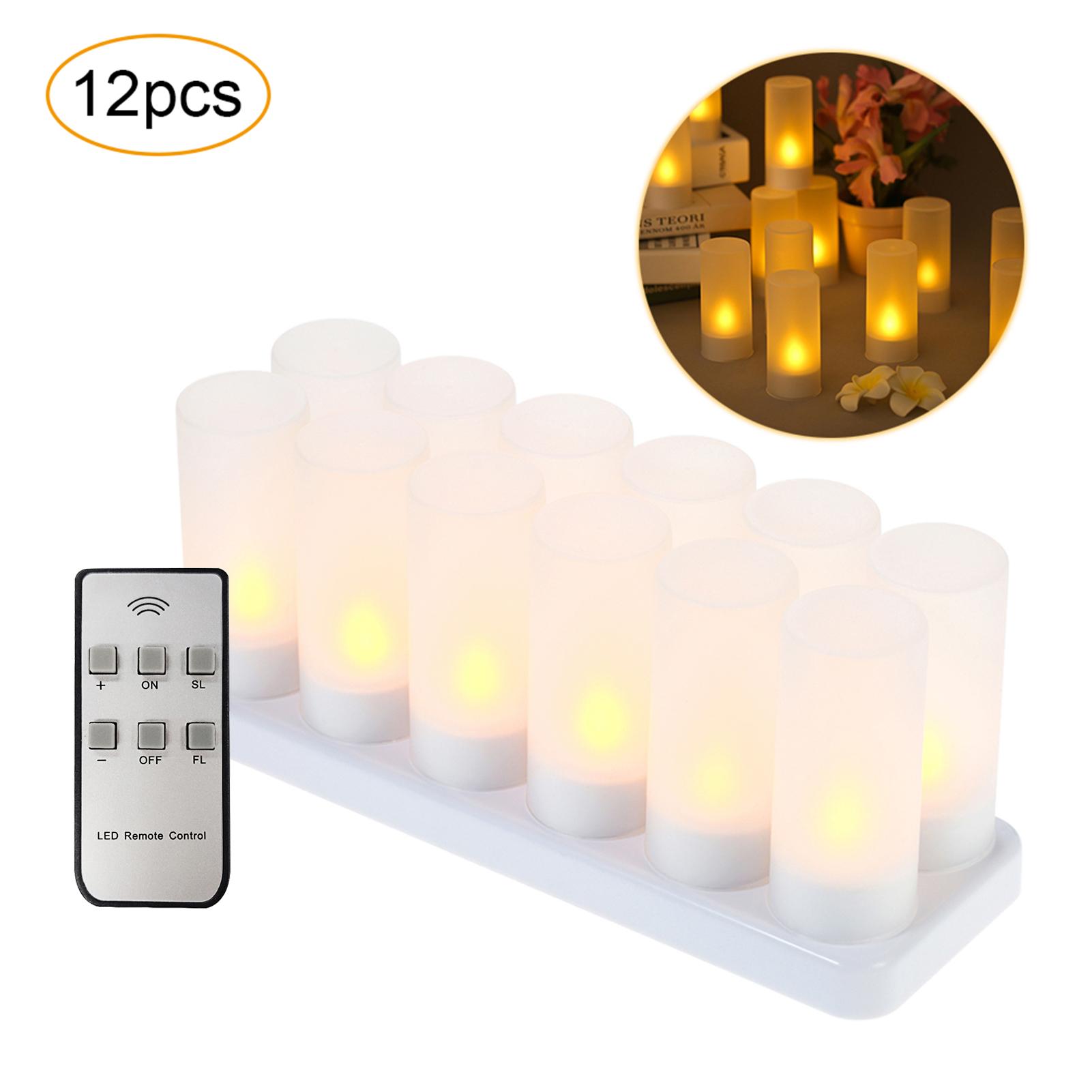 Nến đèn LED không lửa có thể sạc lại với điều khiển từ xa