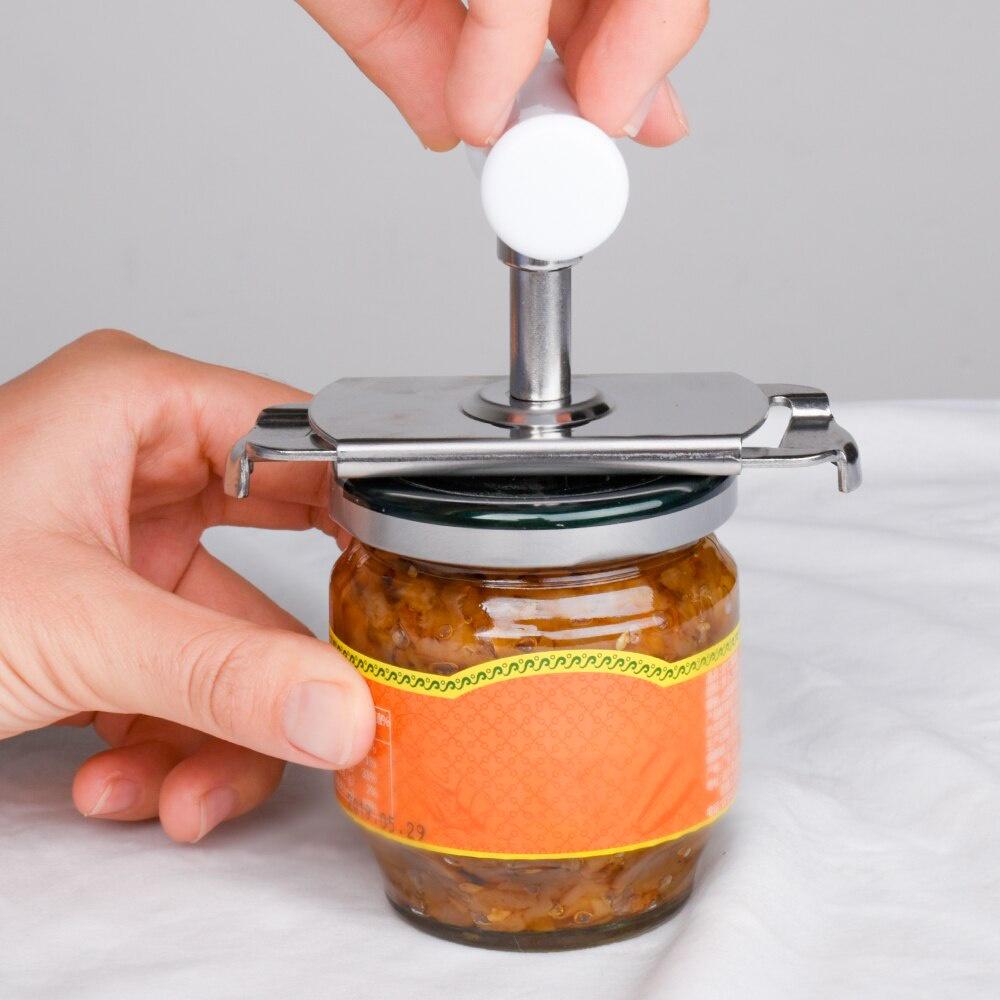Durable Stainless Steel Adjustable Can Opener Multifunctional Side Cut Manual Jar Bottle Opener Hand Manual Kitchen Bar Tool AA