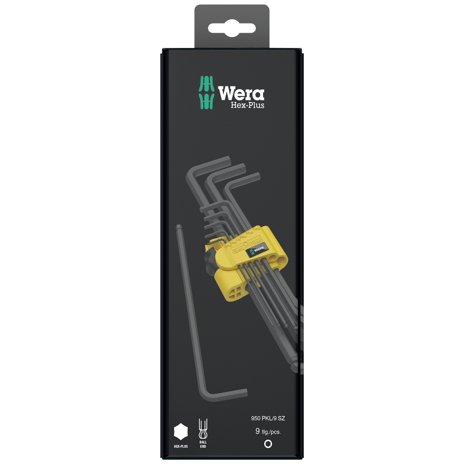 Bộ khóa lục giác hệ inch 950/9 Hex-Plus Imperial 1 SB, 9 cái, Wera 05133180001