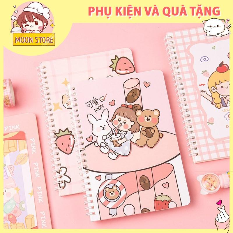 Sổ gáy xoắn lò xo A5 60 trang siêu nhiều mẫu cute - Nguồn hàng giá rẻ