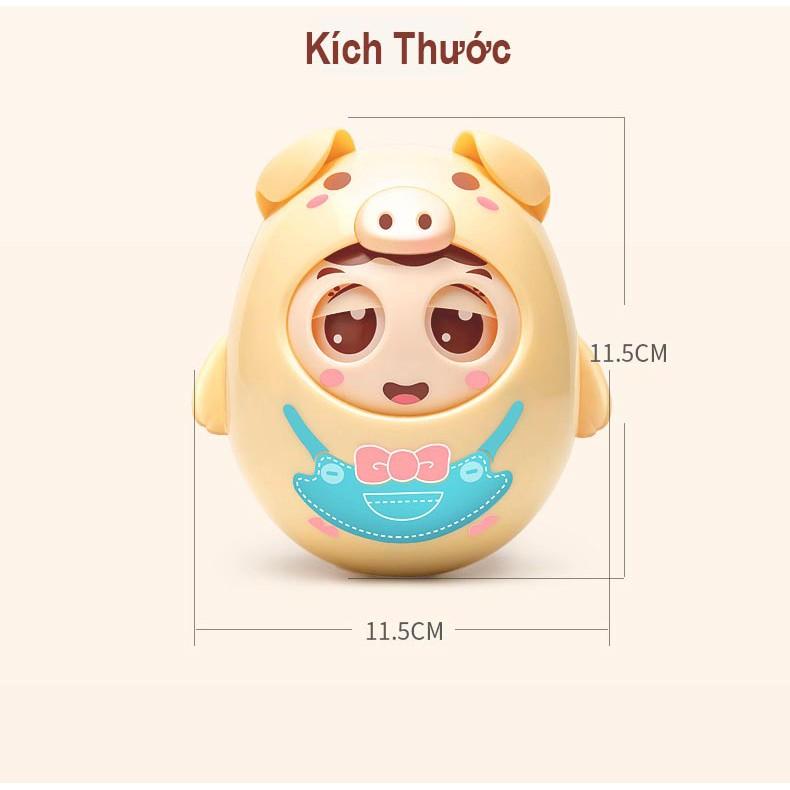 Lật Đật 4D Mắt Nhắm Mở Phát Âm Thanh Hình Lợn Con