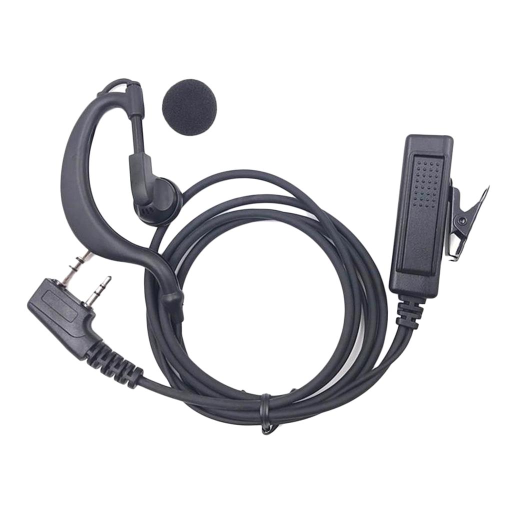 2 Pin G Shape Ear Piece Headset With Micophone Fit For Walkie Talkie