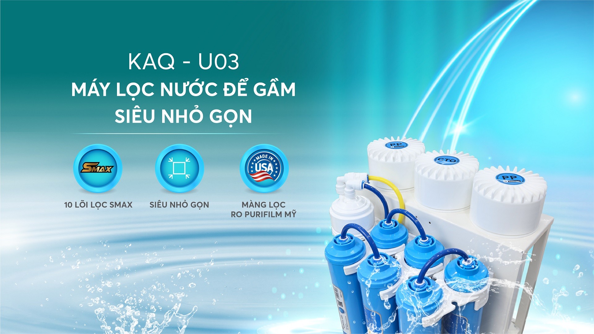 Máy lọc nước Karofi KAQ-U03 - Hàng chính hãng