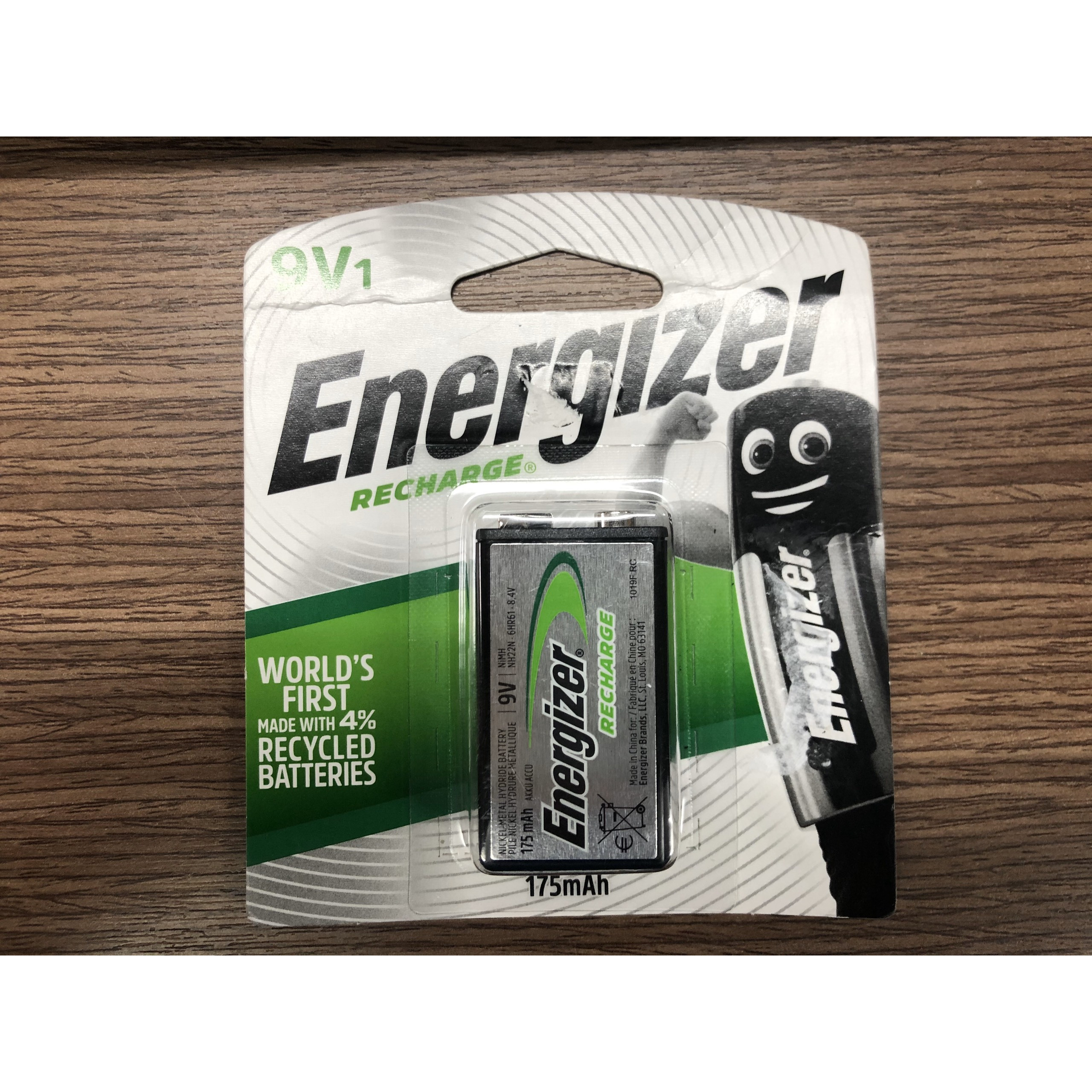 Pin Sạc Energizer 9V 175mAh Chính Hãng