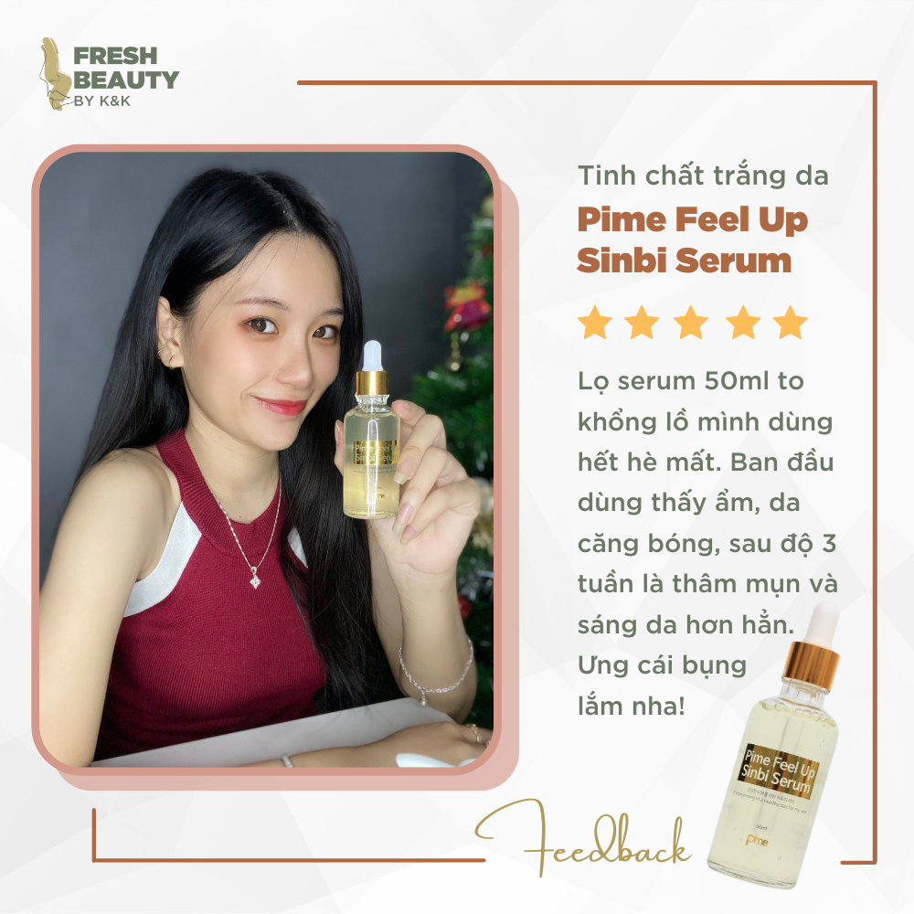 Tinh chất dưỡng trắng Pime Remade Sinbi Serum mờ thâm nám, tàn nhang, dưỡng sáng, chống lão hóa 50ml