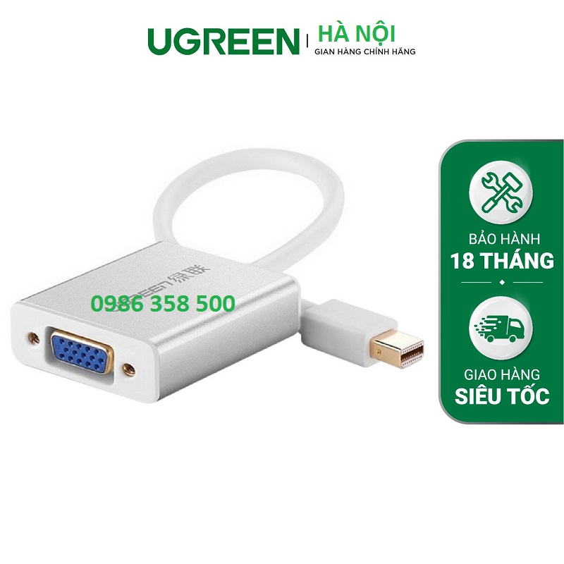 Cáp chuyển đổi Mini Displayport to VGA chính hãng Ugreen hàng chính hãng