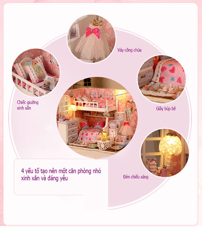 Bộ Mô Hình Diy Căn Phòng Xinh Xắn No 3006