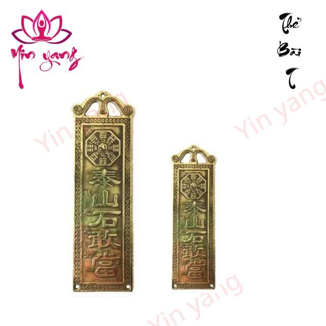 Thẻ Bài Thái Sơn Thạch Cảm Đương- Vật Phẩm Phong Thủy- Yinyang Shop cao cấp, chất lượng