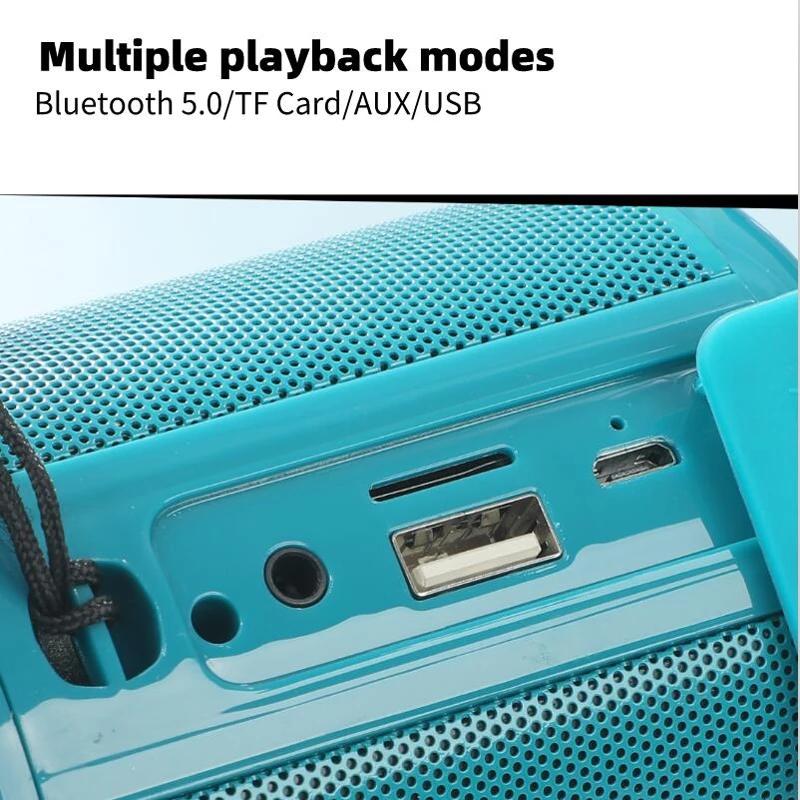 TG519 Tai Nghe Bluetooth Loa Di Động Không Dây Chống Nước Loa Ngoài Trời Âm Thanh Nổi Vòm Hỗ Trợ Người Chơi NẾU/USB Đài FM Color: Red