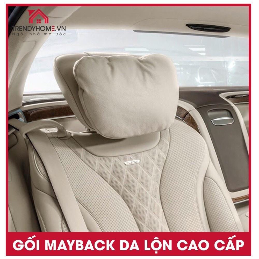 Gối Tựa Đầu Ô Tô Maybach vải da Lộn Ancatara