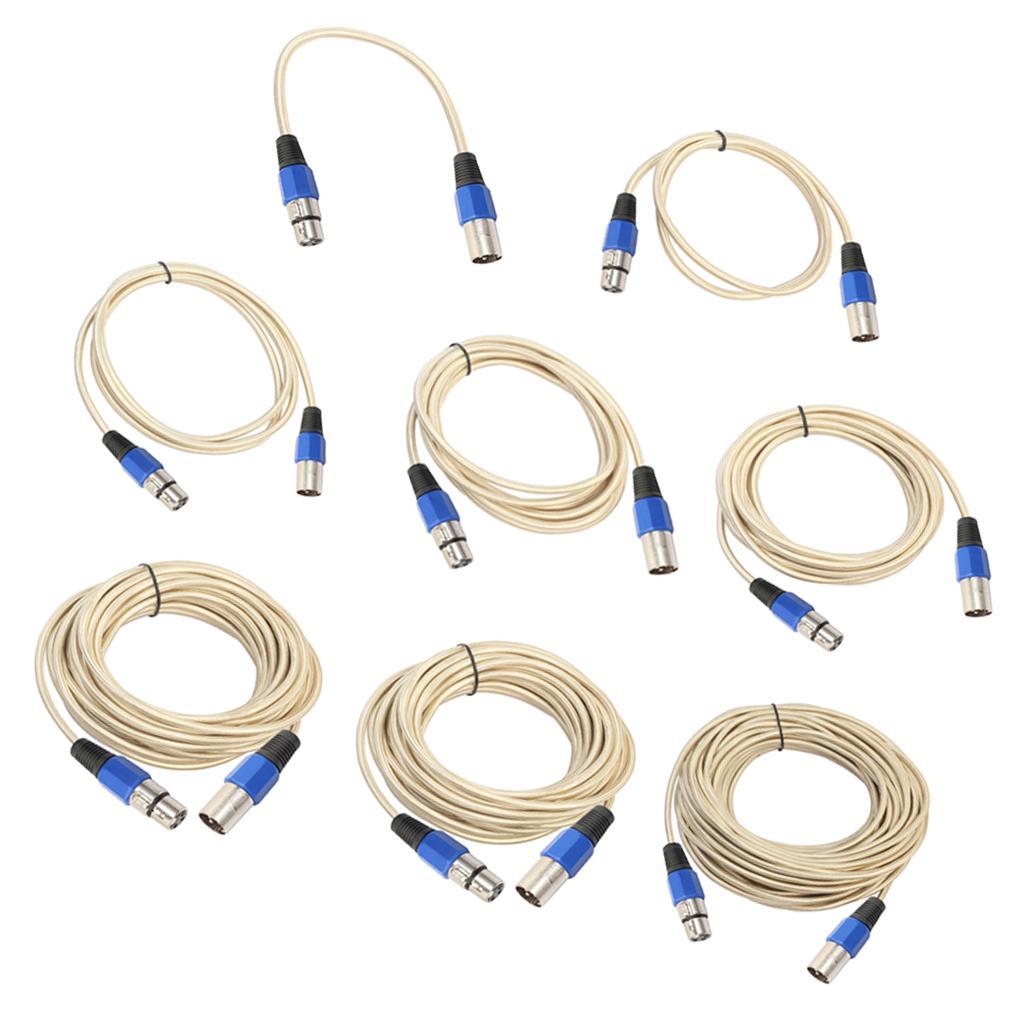 Stereo XLR Male to Female Microphone Mic Cable for Guitar Amplifier