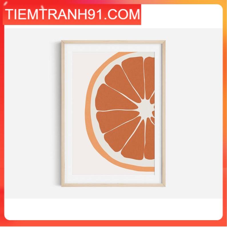Tranh treo tường | Tranh nghệ thuật trừu tượng - Blood Orange Print, Orange Wall Art, Fruit Poster, Kitchen Wall Art