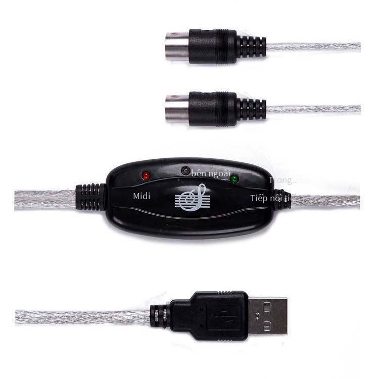 Phong cách mới nhất Cáp MIDI sang USB dòng đàn organ điện tử dòng chỉnh sửa nhạc dòng đàn organ điện tử Dải dây truyền MIDI