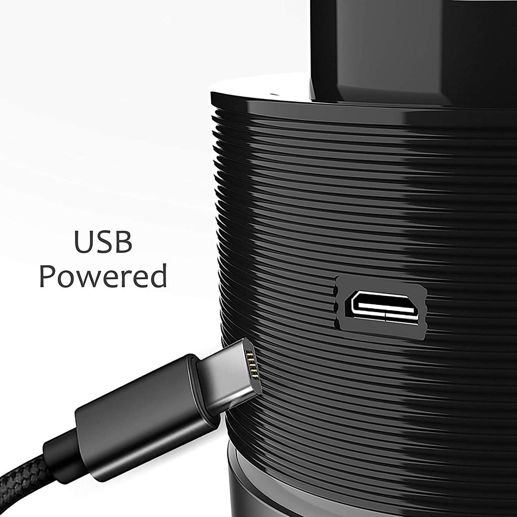 Máy tạo độ ẩm ô tô, Máy khuếch tán tinh dầu Humidifier USB 7 màu Đèn LED dung tích 200mL