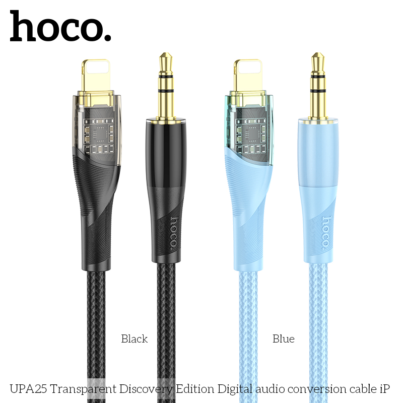 Dây chuyển đổi từ IP ra 3.5 mm Hoco UPA 25 bọc dù dài 1m cho IP/Ipad hàng chính hãng Hoco Mall Official