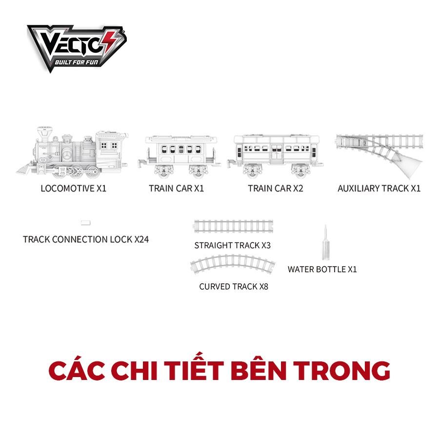 Đồ Chơi Lắp Ráp Đường Ray Và Tàu Hỏa Hơi Nước VECTO VT6994A