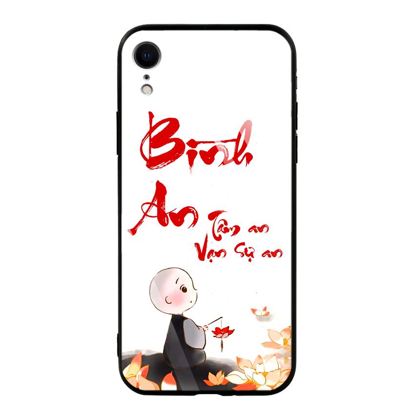 Ốp Lưng Kính Cường Lực cho điện thoại Iphone XR - 03006 7933 BINHAN01 - in chữ thư pháp Bình An - Hàng Chính Hãng