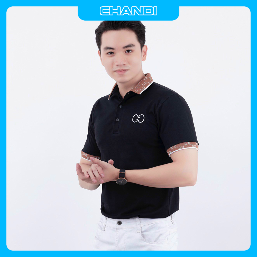 Áo Thun Nam Ngắn Tay Có Cổ Thương Hiệu Chandi, Chất Thun Cotton Xịn Mẫu Mới SS10