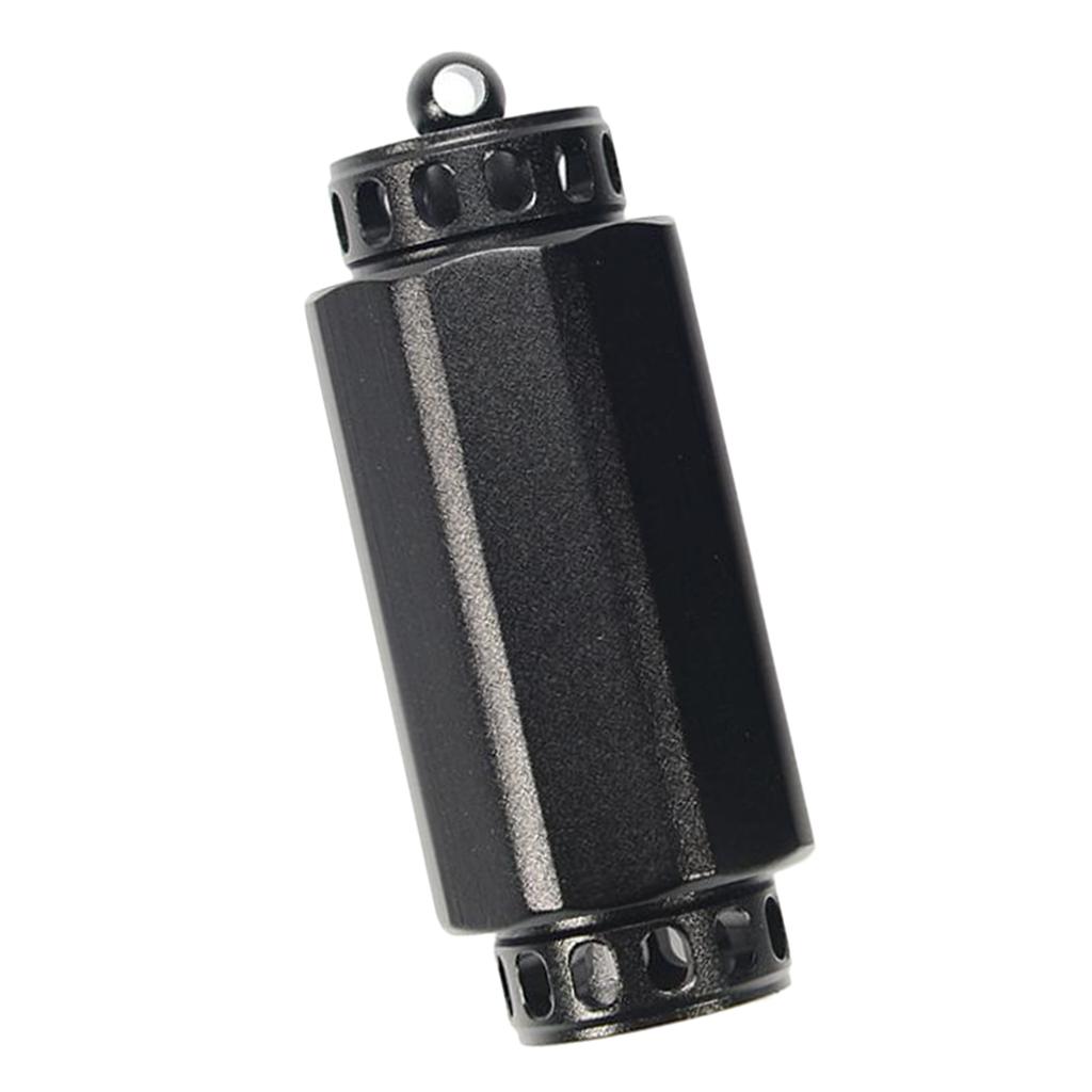 Outdoor Survival Aluminium Cases Waterproof Capsule Sealed Bottle   S Black
