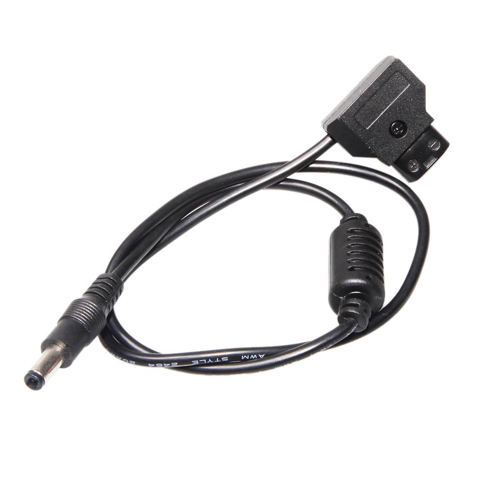 Coiled D-Tap 2Pin Male to DC 5.5*2.5mm Adapter Cable for V-Mount Anton Battery DSLR Rig Power Supply