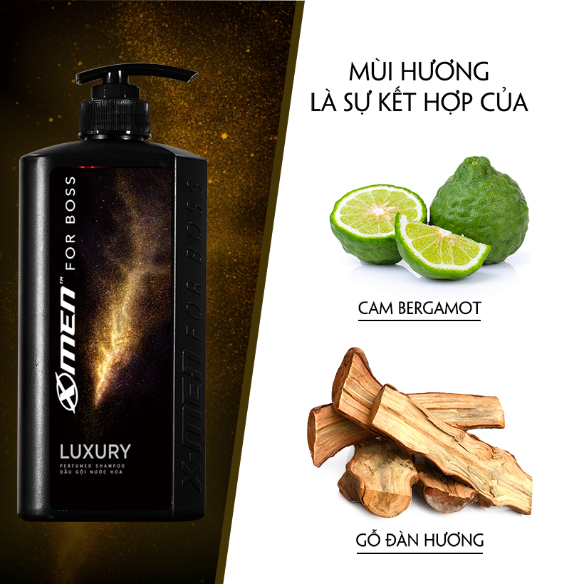 Dầu gội X-Men For Boss Luxury - Hương trầm sang trọng 650g