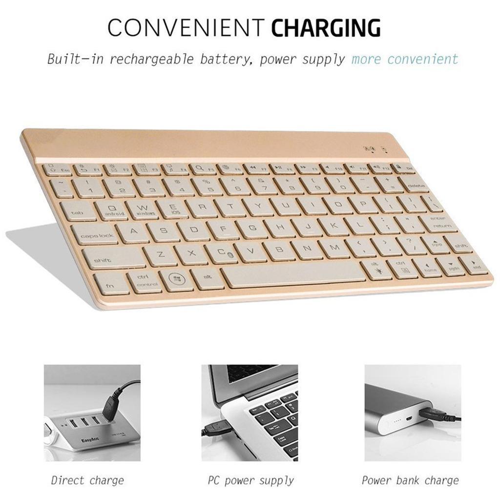 Bluetooth 3.0 Wireless Keyboard 7 Colour Backlit for Android Windows IOS