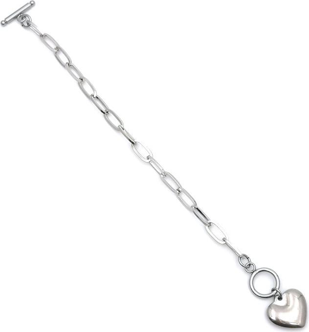 Vòng tay lắc tay xích mix trái tim cá tính