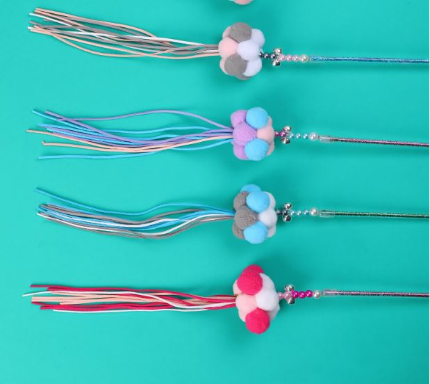 Đồ Chơi Mèo Gậy Tương Tác Mẫu Hình Hoa Dễ Thương