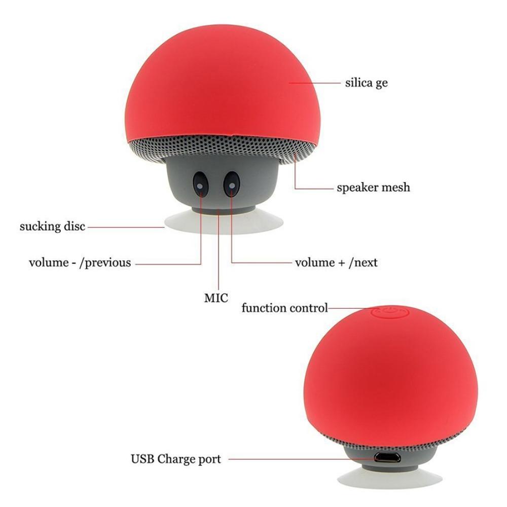 Đế Điện Thoại Loa Bluetooth Không Dây Hình Nấm Dễ Thương Loa Nghe Nhạc Stereo Siêu Bass Cho iPhone Xiaomi Android Màu sắc: Xanh
