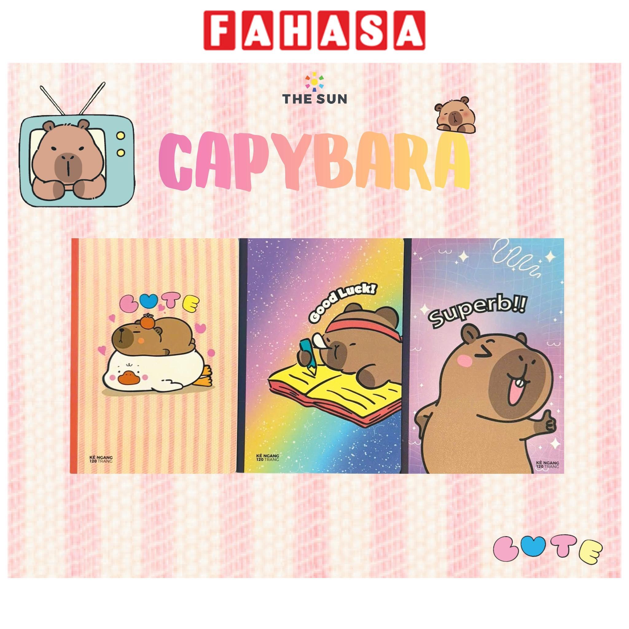 Tập Sinh Viên Capybara - Kẻ Ngang - 120 Trang 100gsm - The Sun 03