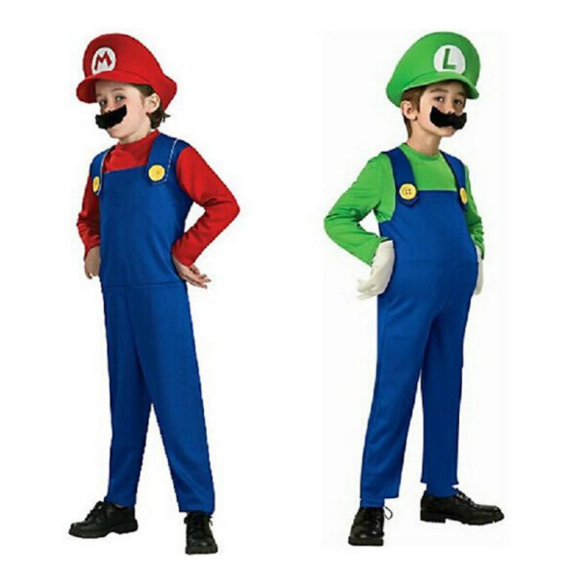 Trẻ Em Cosplay Siêu Trang Phục Anh Em Luigi Bros Thợ Sửa Ống Nước Áo Lạ Mắt Lên Trang Phục Hóa Trang Dễ Thương Cho Trẻ Em Người Lớn Trang Phục