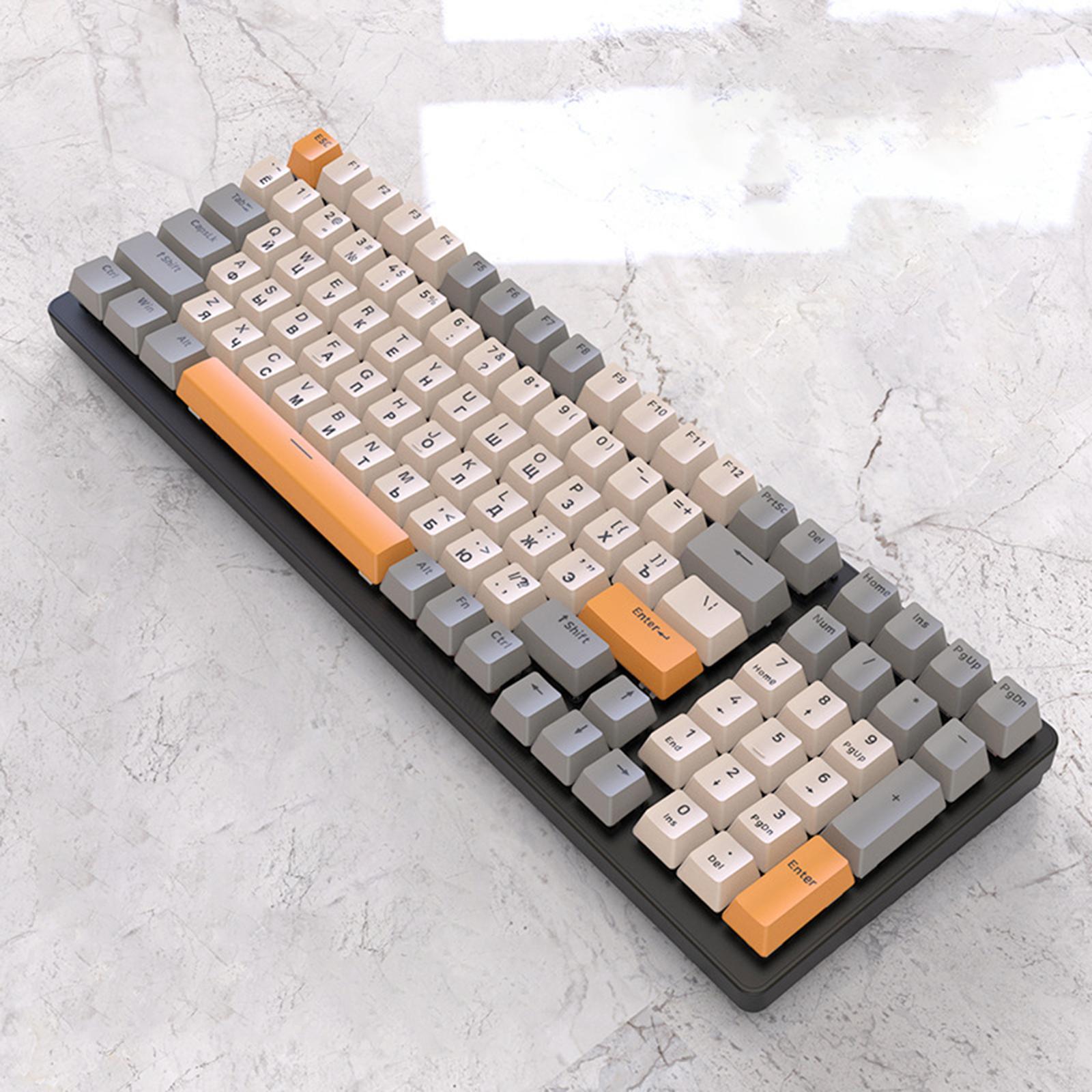 Russian Mechanical Keyboard Backlit Plug and C Interface Durable for PC Gamer