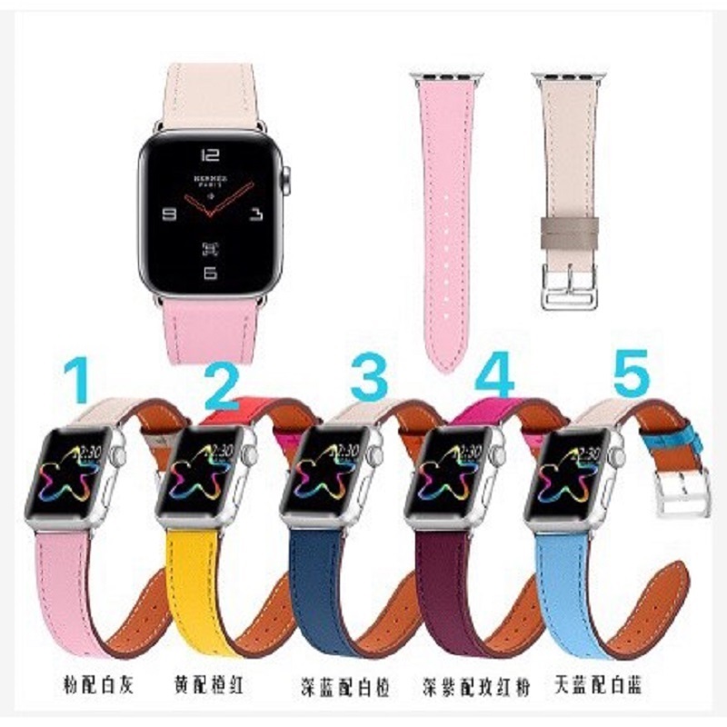 Dây Da Thời Trang 2 màu cho APPLE WATCH Size 38/40/42/44 Sang trọng Phong Cách mới lạ