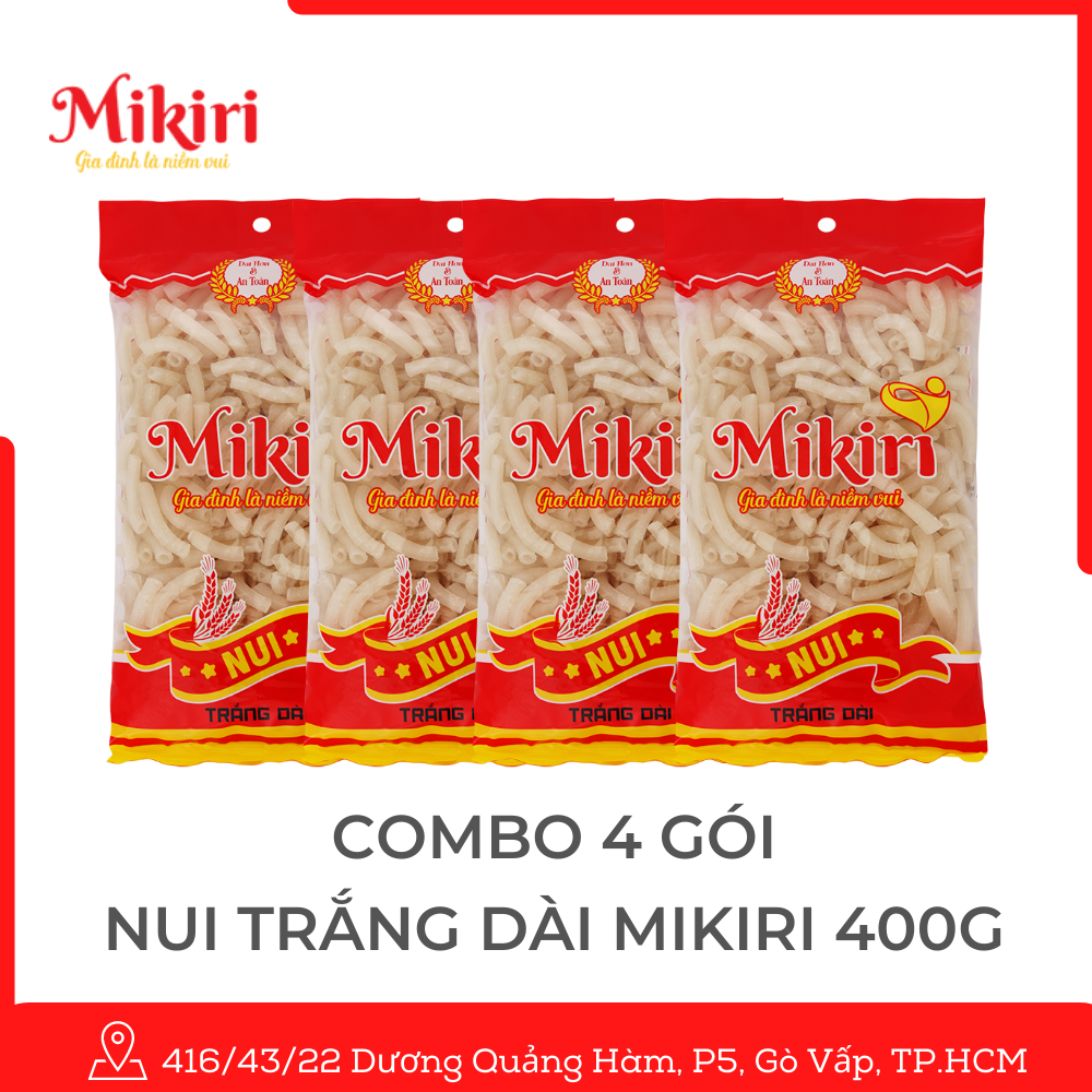 Combo 4 Nui Trắng Dài Mikiri 400g