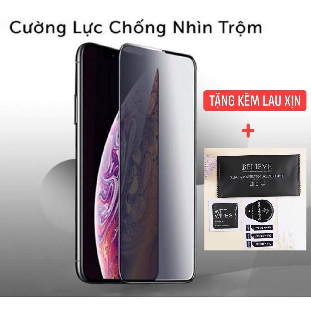 CƯỜNG LỰC FULL MÀN CHỐNG NHÌN TRỘM DÀNH CHO IPHONE - HẠN CHẾ BÁM VÂN TAY