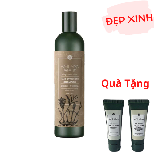 Dầu gội gừng hà thủ ô Weilaiya giúp kích mọc tóc, nuôi dưỡng và phục hồi tóc hư tổn Tặng Kèm Gội Mini Weilaiya Ngẫu Nhiên