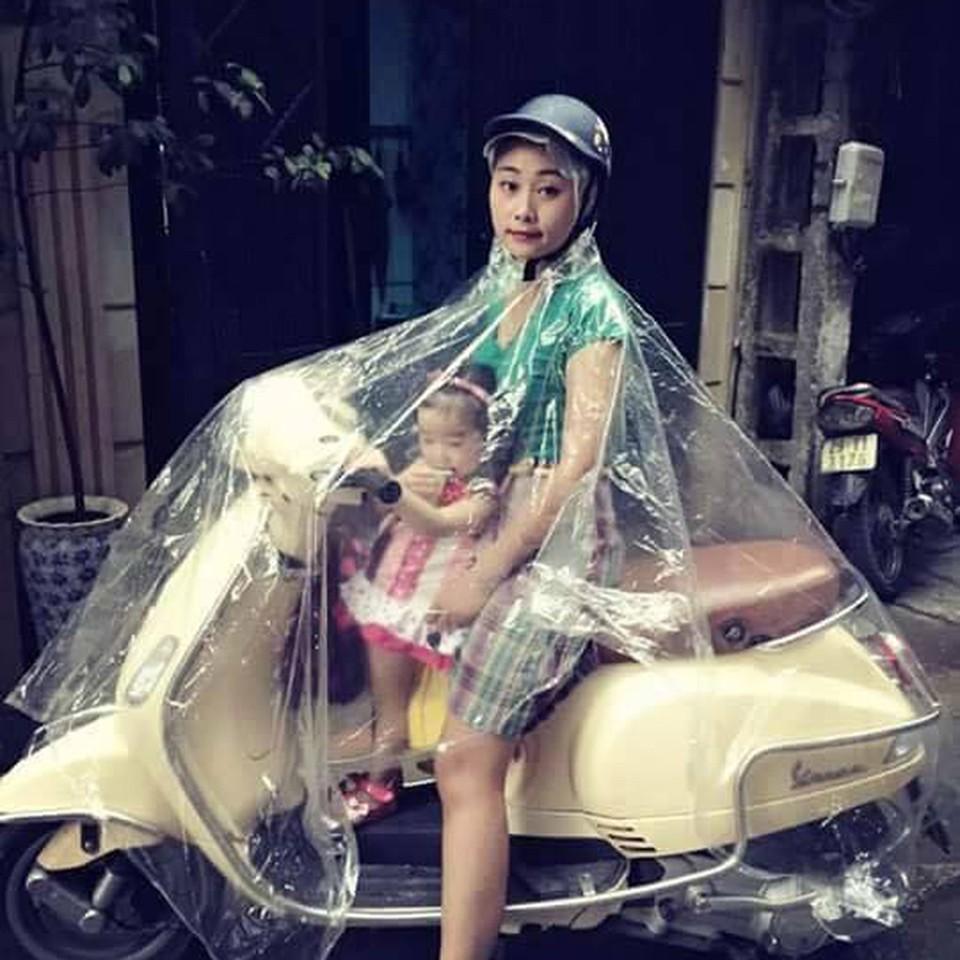 Áo mưa trong suốt 1 đầu
