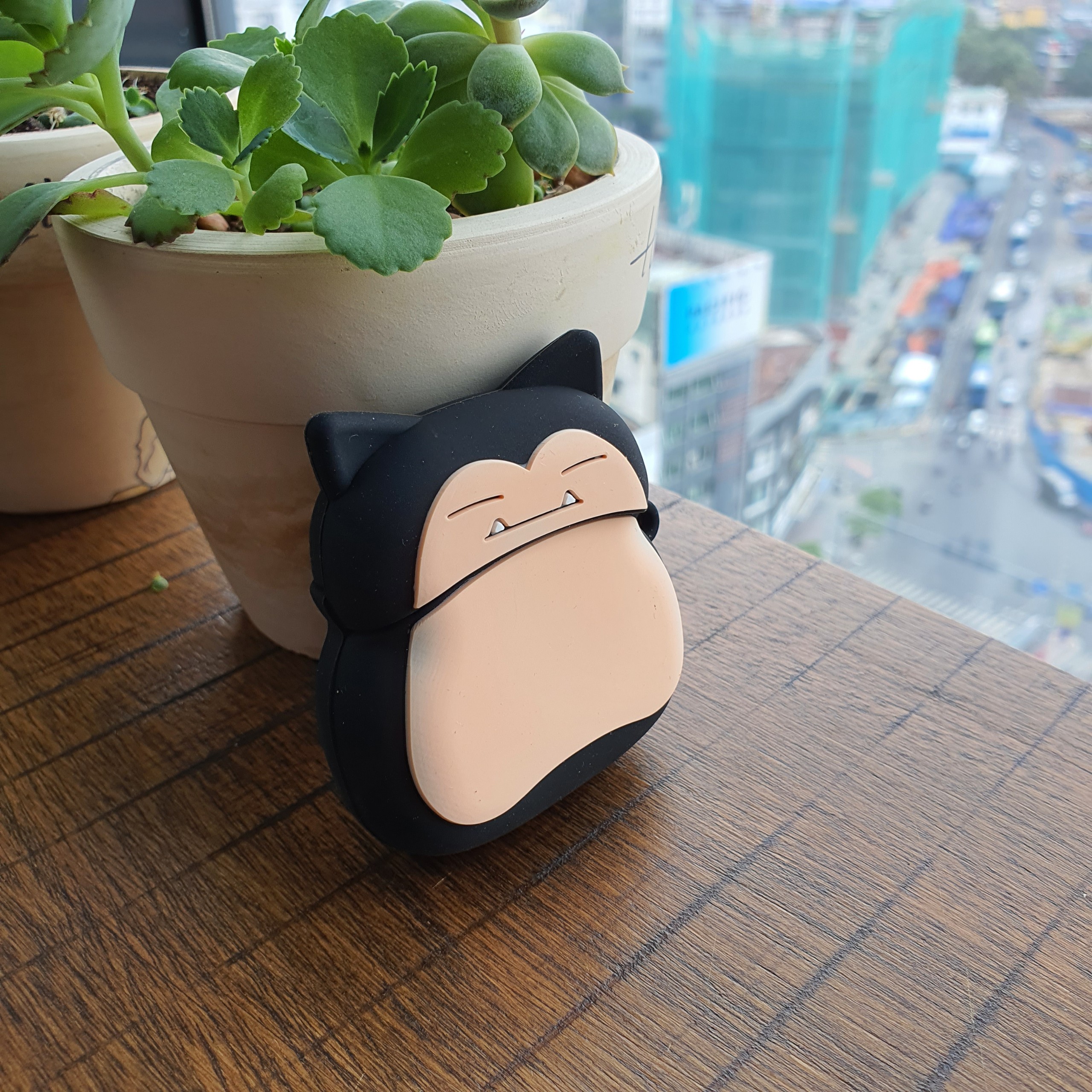 Bao Case Silicon Cho Tai Nghe Apple AirPods 1 / AirPods 2 -  Hình Pokemon Snorlax Bụng Bự