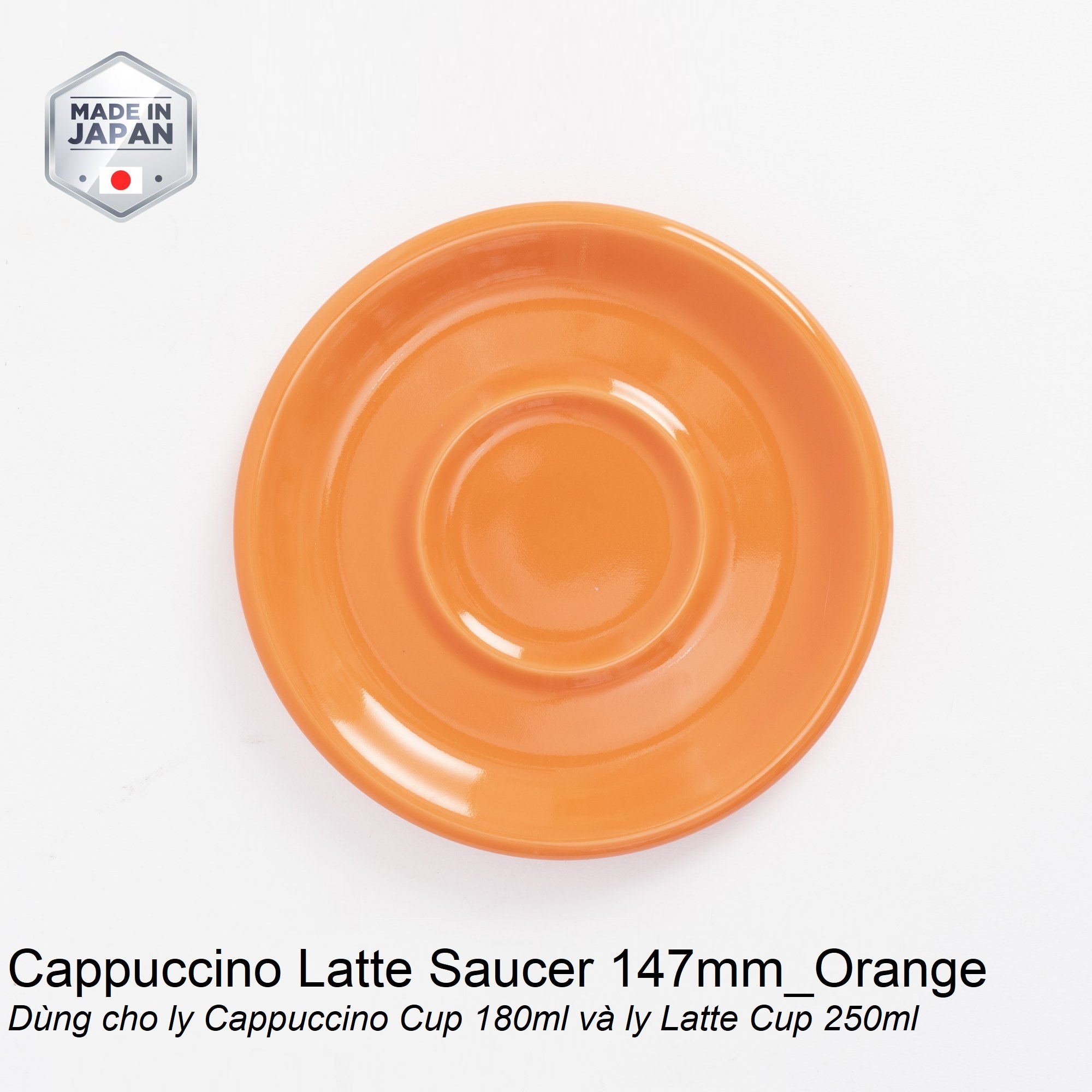 Đĩa sứ Origami Cappuccino Latte Saucer 147mm