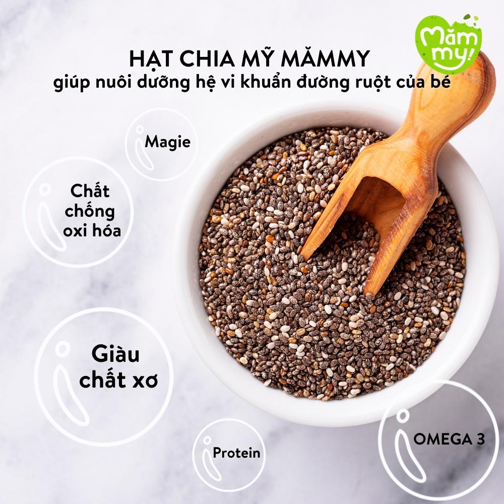 Hạt Chia Mămmy hữu cơ cho bé ăn dặm từ 6 tháng tuổi, hũ 110gr chất lượng cao date luôn mới