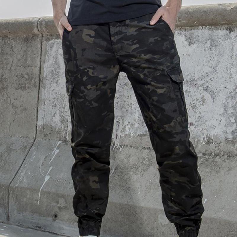 Quần jogger chiến thuật kháng nước - Camo black